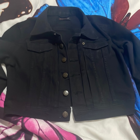 Pilgrim Jackets & Blazers - size 8 pilgrim black denim jacket